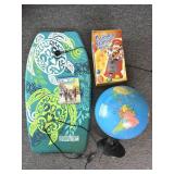Gumball Machine Bank, World Globe, Boogie Board,