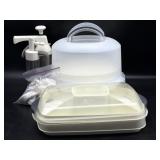 Pampered Chef Cake/Egg Carriers and Cookie