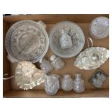 Virnage Glass Salt & Pepper Shakers, Lidded Dish,