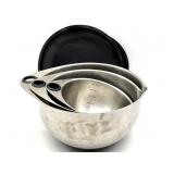 Pampered Chef Metal Mixing Bowls with Lids