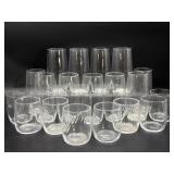 Swirled Glass Cups 6.25' and 3.75'