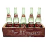 Small Dr. Pepper Wood Box with Dr. Pepper Soda