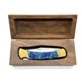Buck 110 Custom Folding Knife with Wood Case
