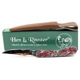 Hen & Rooster Custom Handmade Knife C. Bertram