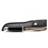 Buck 121 Knife with Leather Sheath - blade