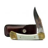 Buck 110 Custom Folding Knife with Leather
