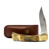Buck 110 Folding Knife with Leather Sheath