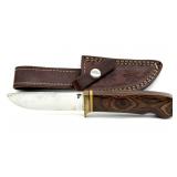 Custom Knife with Footprint Design on Blade and