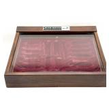 Buck Knives Wood and Glass Display 18" x 13" x 7"