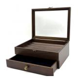 Wood and Glass Display Box 12" x 9" x 5"