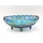 Blue Carnival Glass Bowl 12" x 4.5"