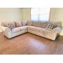 Sectional Couch, 2 Pieces 118" x 96" Light Grey &