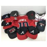 Atlanta Braves Lot Chipper Jersey Hats Bag
