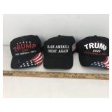 3 Trump Hats