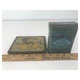 2 Cigarette Tobacco Tins