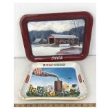 2 Vintage Coca Cola Trays
