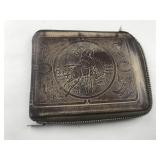 Brown Leather Cowboy Wallet Zippered