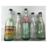 5 Glass Soda Bottles