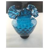 Vintage Fenton Blue Vase