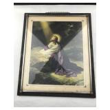 Jesus Vintage Wood and Metal Frame Print