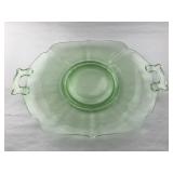 Uranium Glass Tray w/ Handles