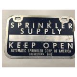 Sprinkler sign