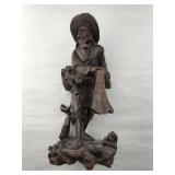 Chinese Hand Carved Elder Wood Vintage