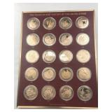 Franklin Mint US History Bronze Coin Set
