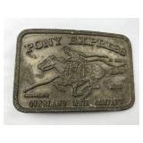 Pony Express Belt Buckle Metal