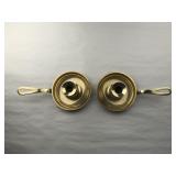 Set of 2 Vintage Brass Candle Holders