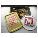 Set of 3 Vintage Soda Advertising Trays
