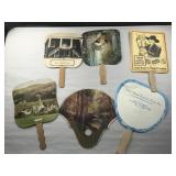 Set of 6 Vintage Advertising Fans