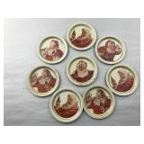 Set of 9 Coca-Cola Santa Coasters