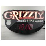 Grizzly Snuff Digital Advertisting clock