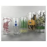 Set of 5 Painted Glasses
