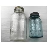 Set of 2 Glass Mason Jars