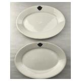 Set of 2 Porcelain Steak & Shake Plates