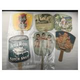 Set of 6 Vintage Advertising Fans