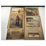 Set of 4 Vintage Advertising Calendars