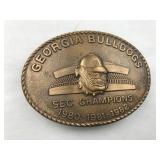 UGA SEC Champions 1980 1981 1982 Belt Buckle