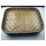 Set of 4 Bamboo Serving Trays Vintage