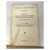 1913 Woman Suffrage Hearings Ephemera