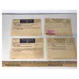 4 Telegrams from 1939 Western Union Postal