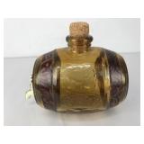 Vtg Amber Glass Liquor Dispenser