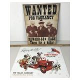 2 Newer Signs 3 Stooges and Texaco