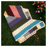 Rainbow Handmade Crochet Afghan Baby/Lap Blanket