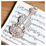 1960s Attwood and Sawyer Style Violin Brooch