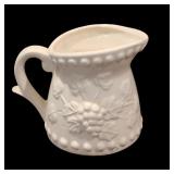 Vintage Cream Pitcher - Grapes and Grape Leaves