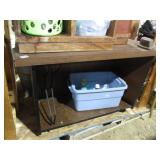 wooden shelf/table NO CONTENTS