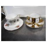 Queen Ann & royal albert cups and saucers .